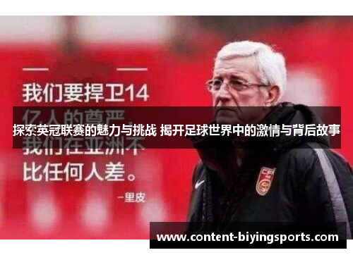 探索英冠联赛的魅力与挑战 揭开足球世界中的激情与背后故事